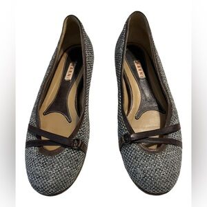 Marni Leather Tweed Ballet Flats Size 38.5